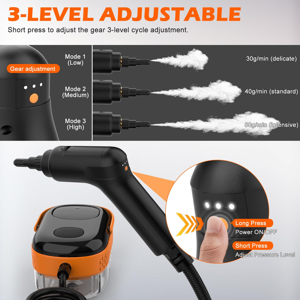 Portable Handheld Steam Cleaner with 16 Accessories R5874