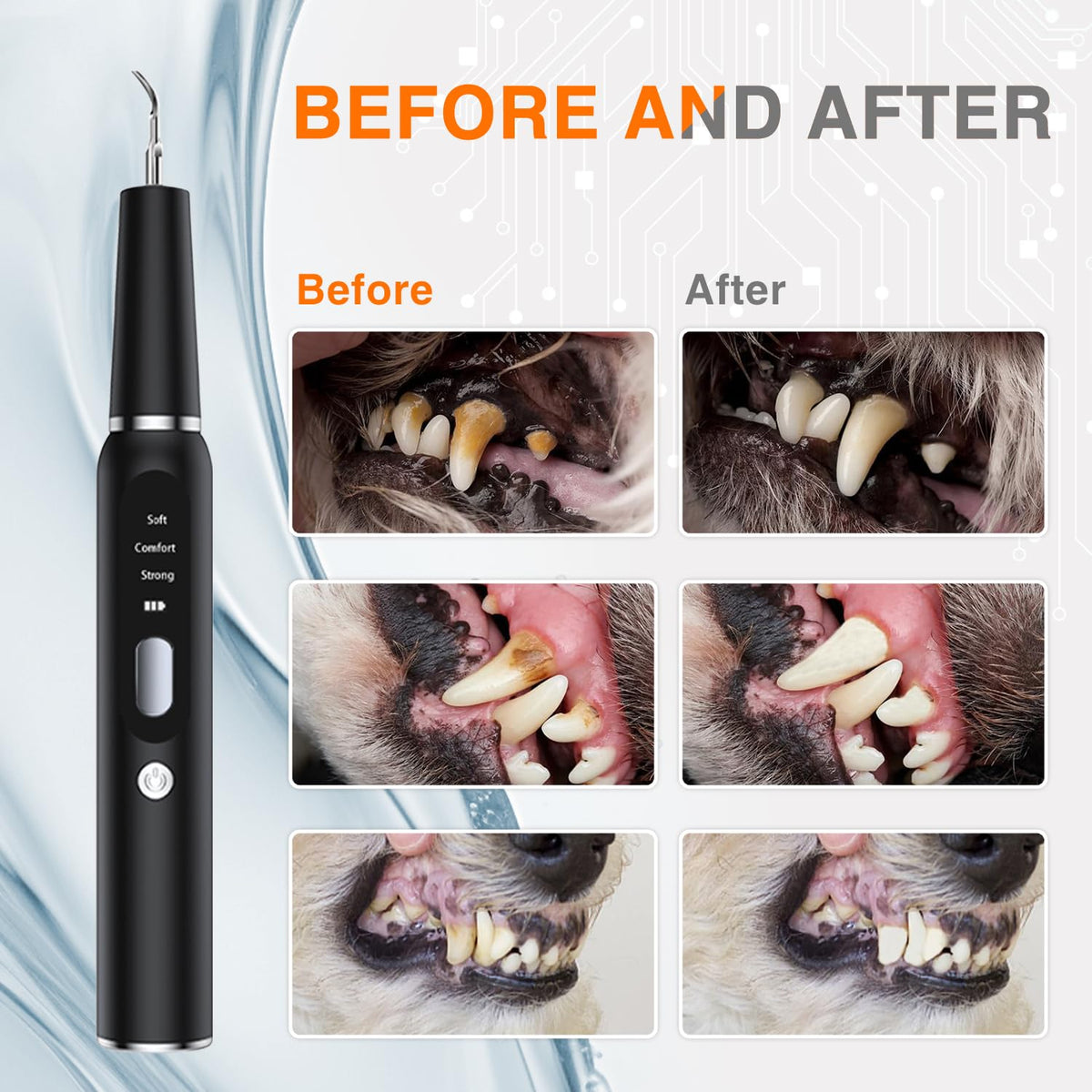 Ultrasonic Dog Plaque Remover with LED Light E5648