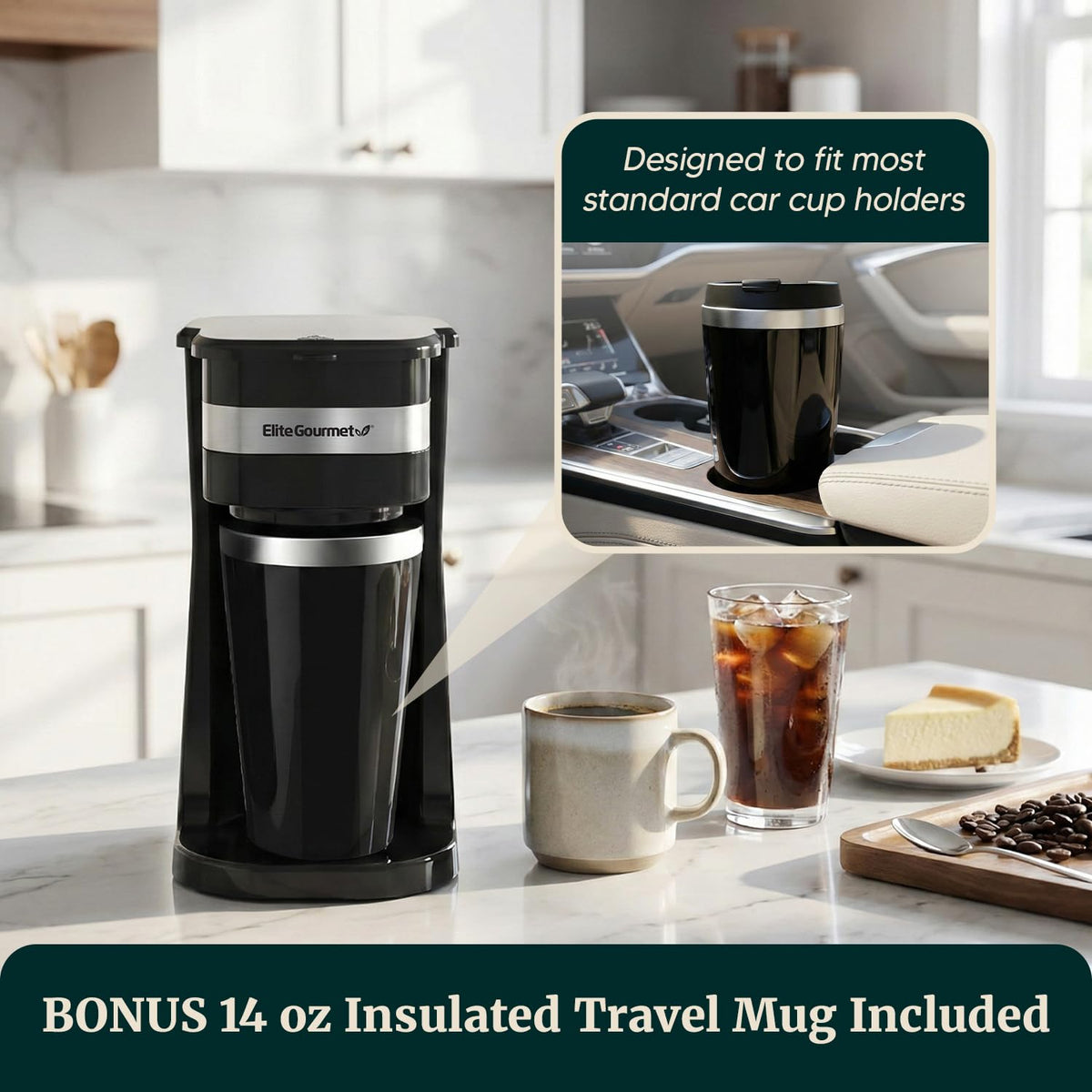 Black Single-Serve Compact Coffee Maker W594