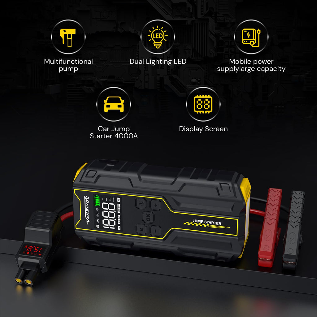 6000A Peak 12V Jump Starter with Air Compressor X677