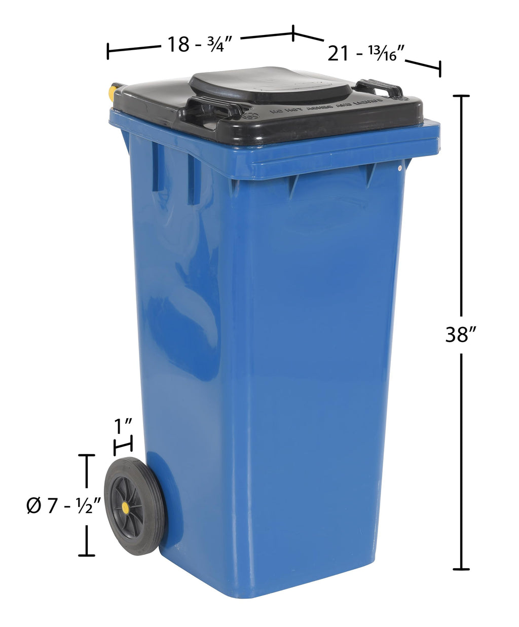 Blue 32 Gallon Polyethylene Trash Can D7767