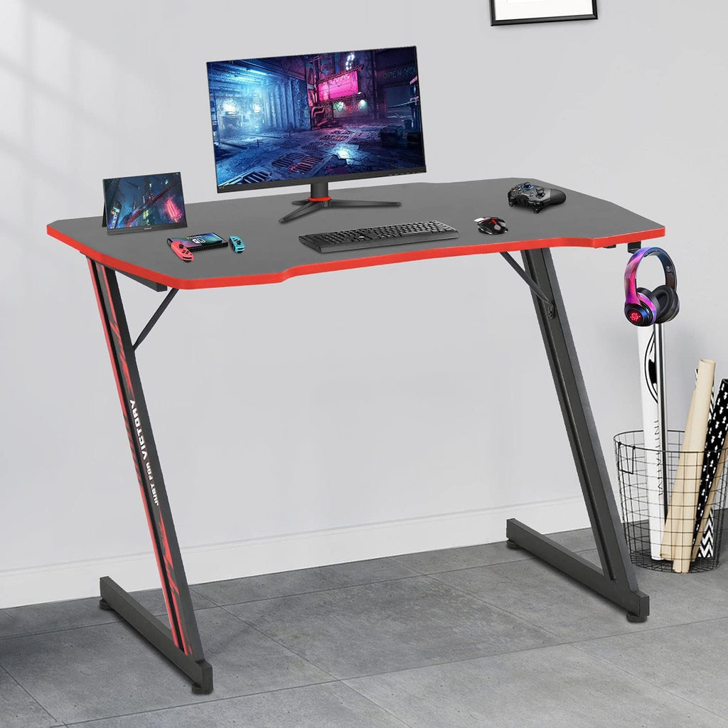 47 Inch Gaming Desk with Headphone Hook J913412