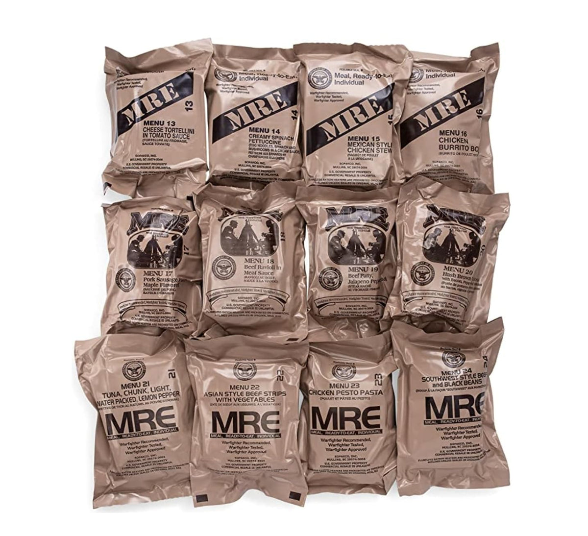 MRE Meals Ready to Eat 12 Pack C315