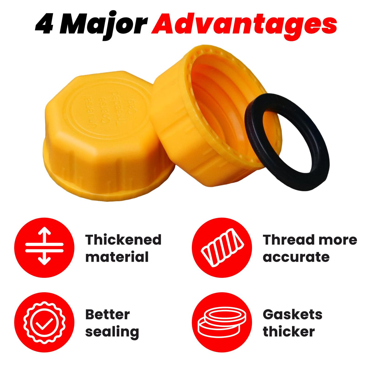 10'' Gas Can Spout Replacement Kit with Yellow Gas Caps F674
