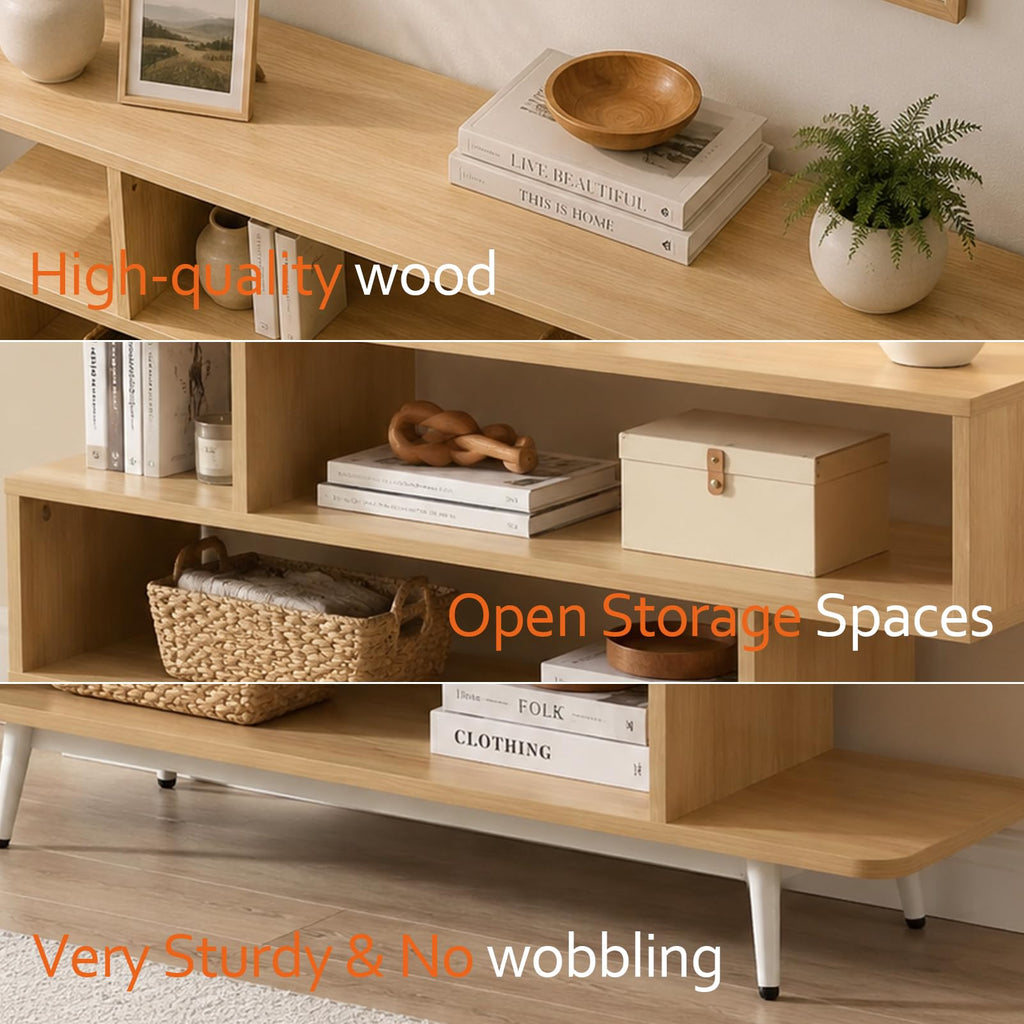 TV Stand with 3 Open Storage Shelf S321