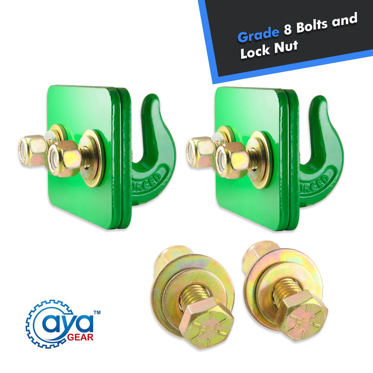 2 Pack 3/8-in Grade 70 Forged Steel Grab Hook Q81667