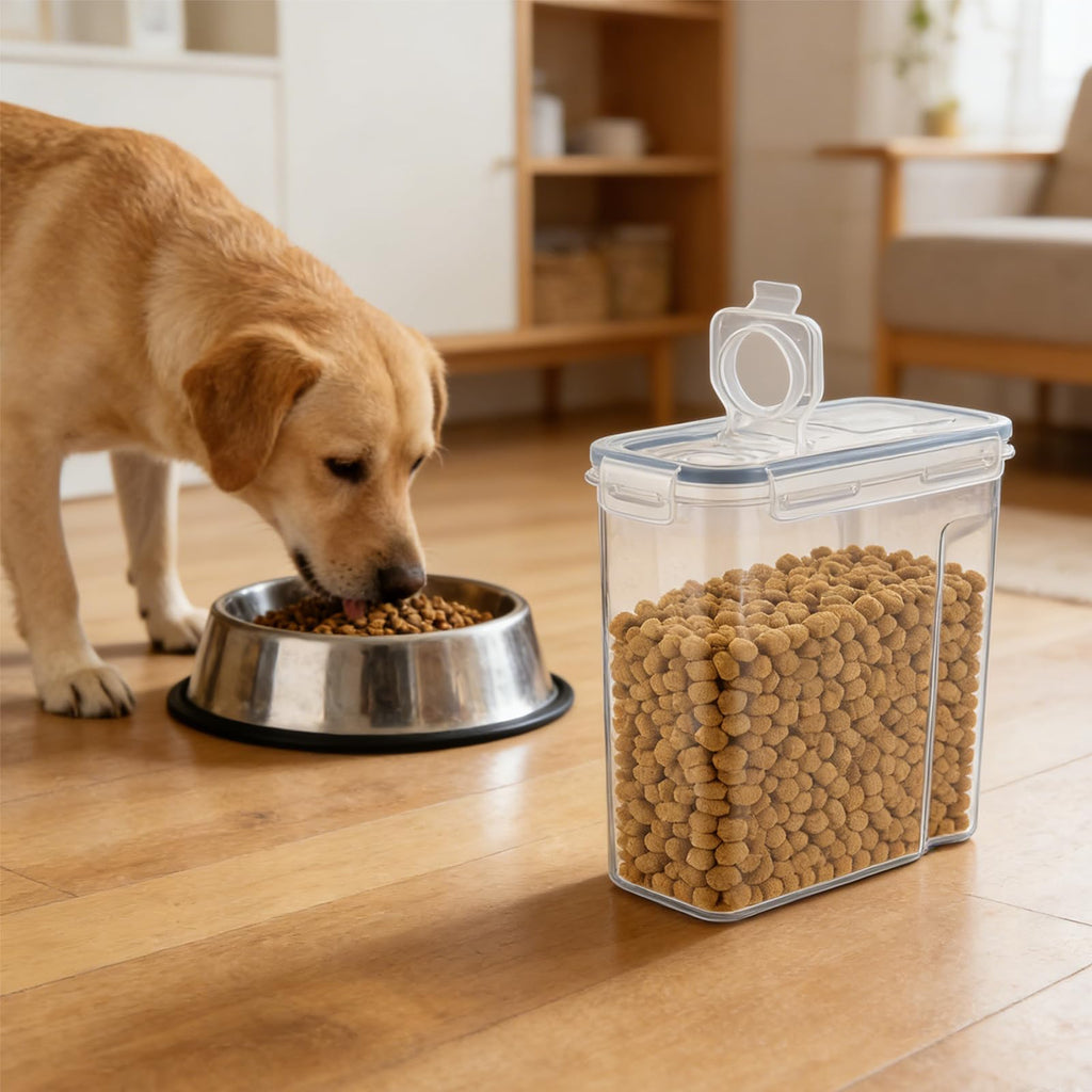 2 Pack Airtight Pet Food Storage Container with Lid, Scoop and Measuring Cup M5368