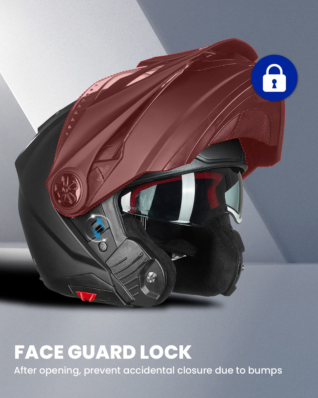 Full Face Modular ATV Helmet with Anti Fog Visor C190828