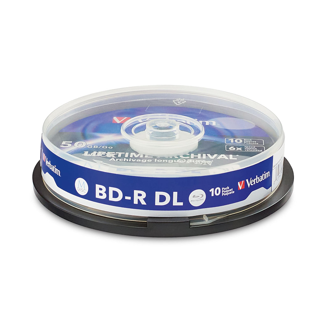 M DISC BD-R DL 50GB Inkjet Printable Discs, 10 Pack U50501