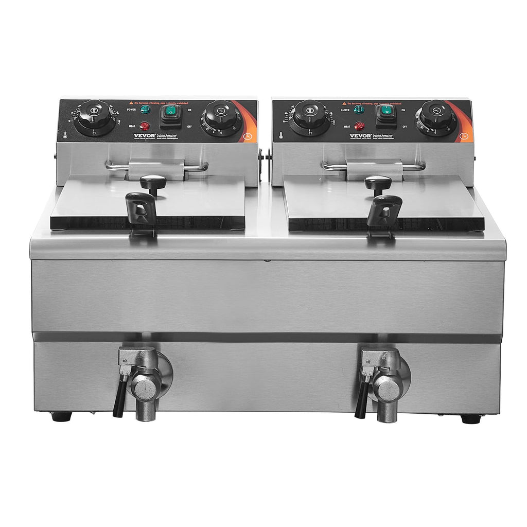 3000W Dual Tank Stainless Steel Electric Deep Fryer L6032