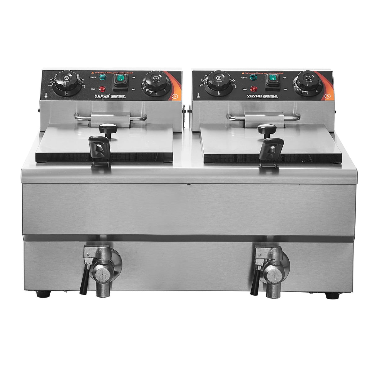 3000W Dual Tank Stainless Steel Electric Deep Fryer L6032