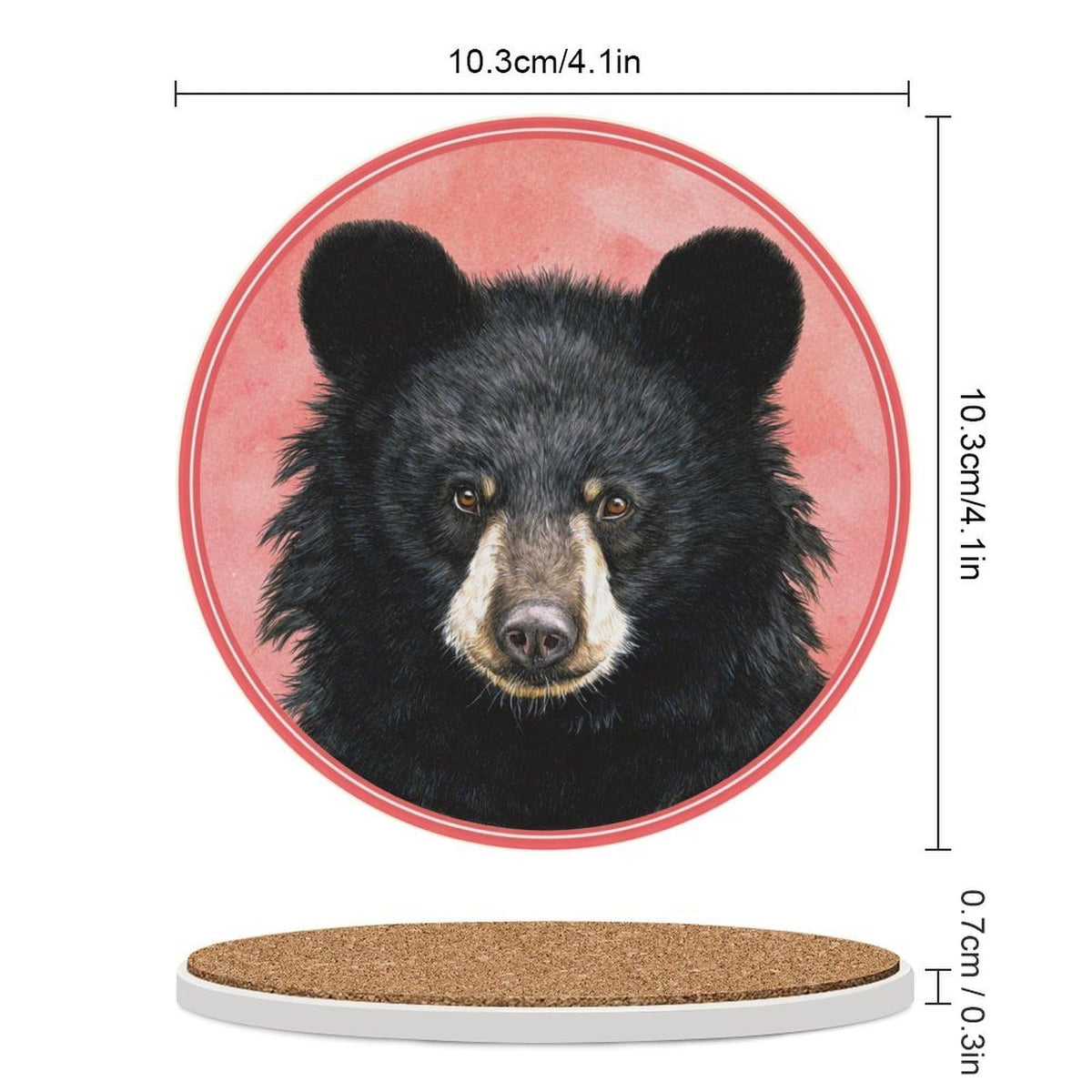 Black Bear Coasters Set of 4 S769