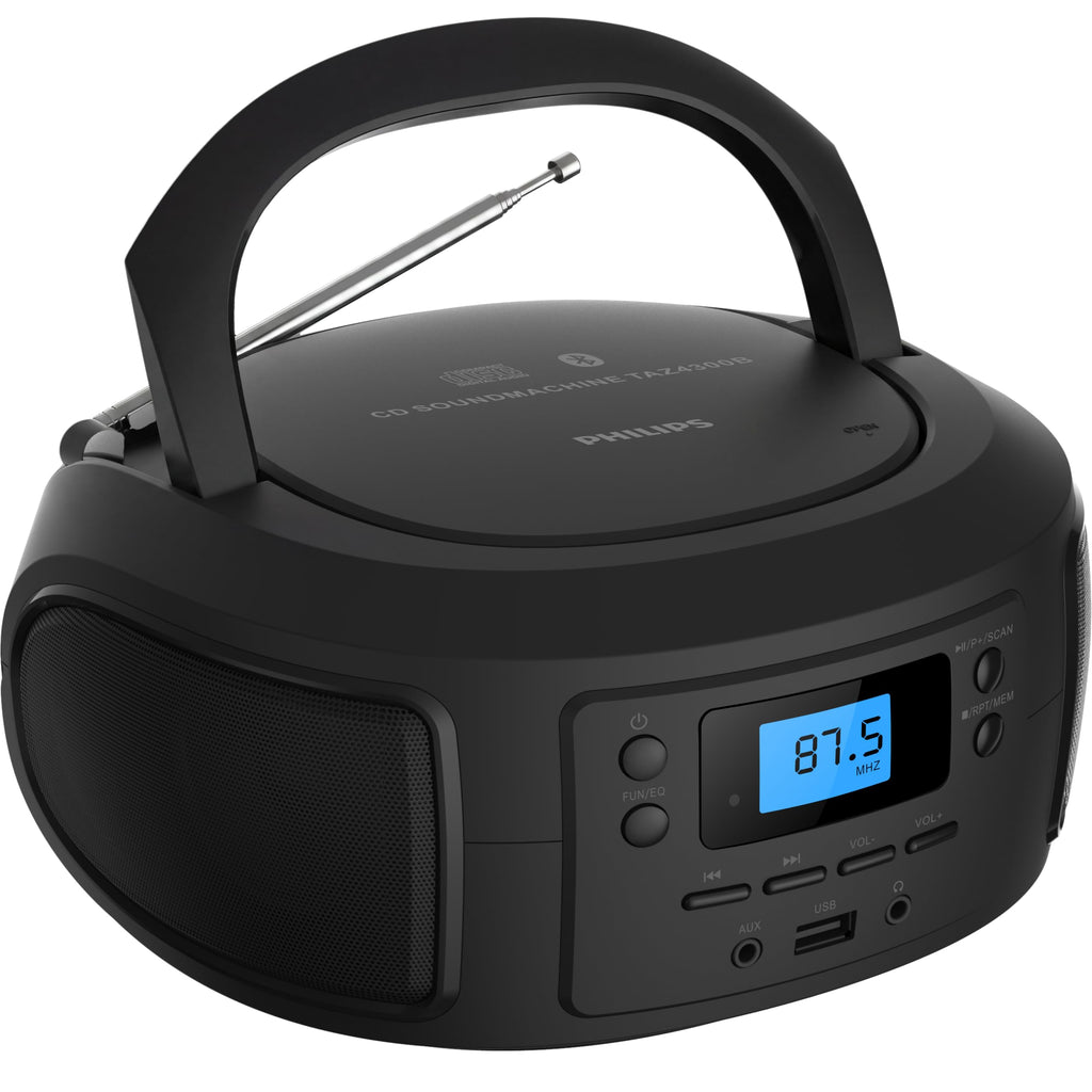 Portable Bluetooth CD Player Boombox with FM Radio C3654