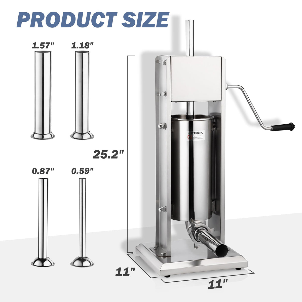 7L Stainless Steel Manual Sausage Stuffer Y92340