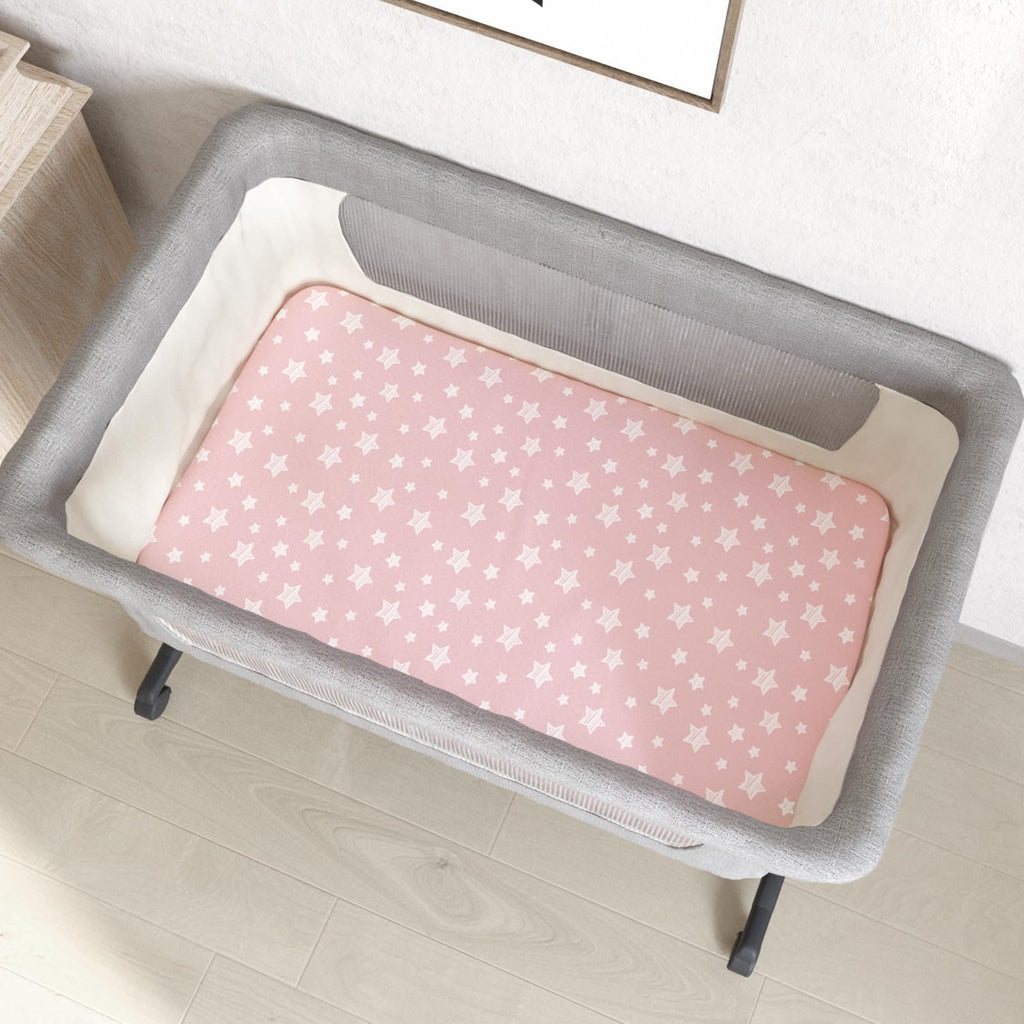 Pink 4 Pack Bassinet Sheets O6749