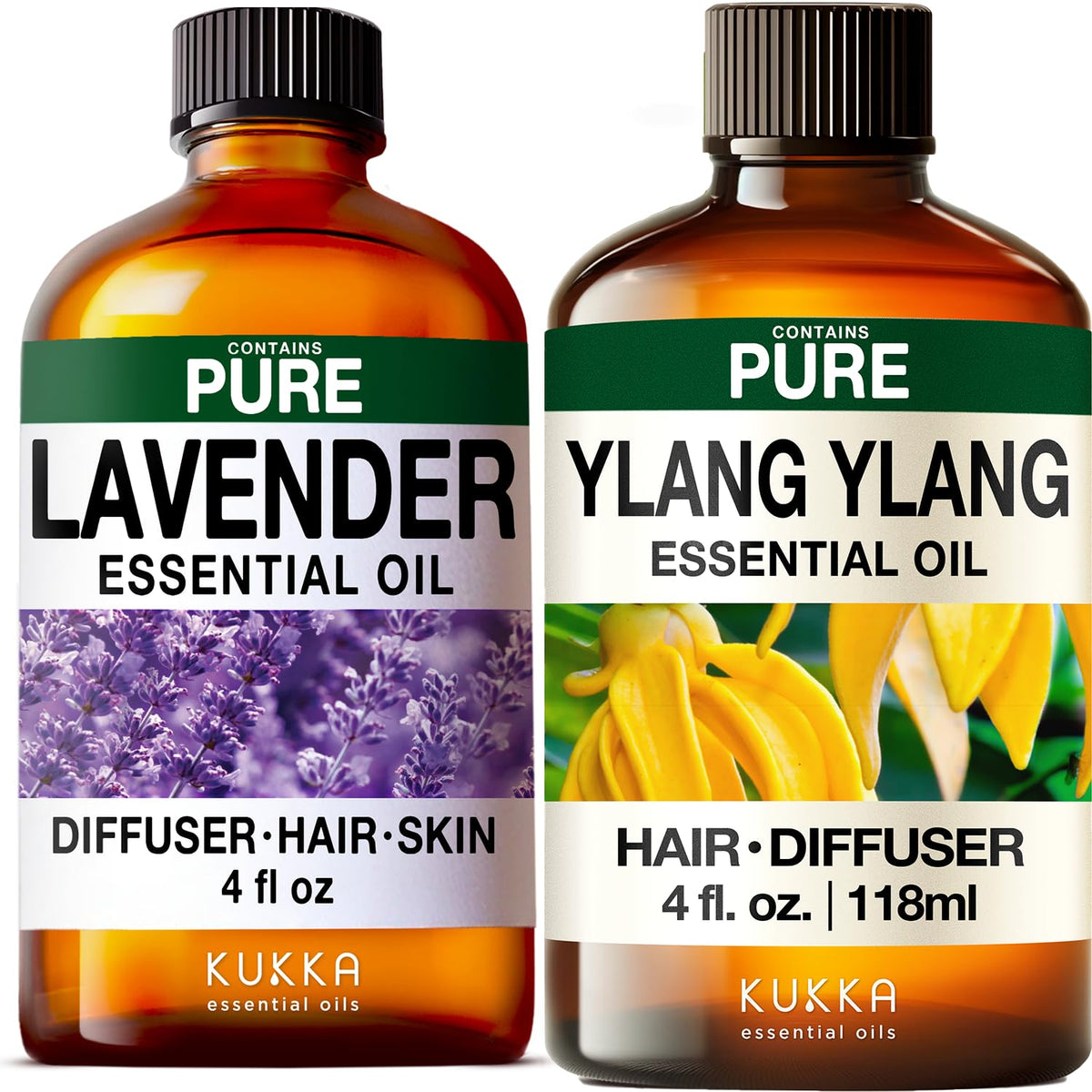 Lavender & Ylang Ylang Essential Oil Set 2x4 fl oz V9254
