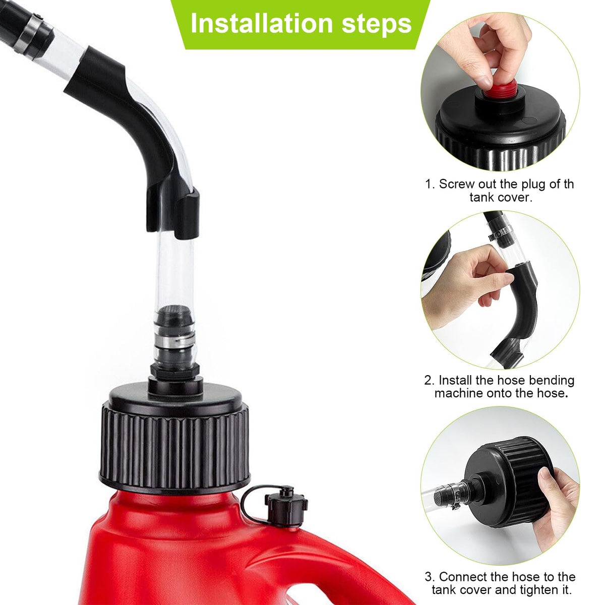6 Piece Racing Fuel Jug Hose & Cap Kit X159