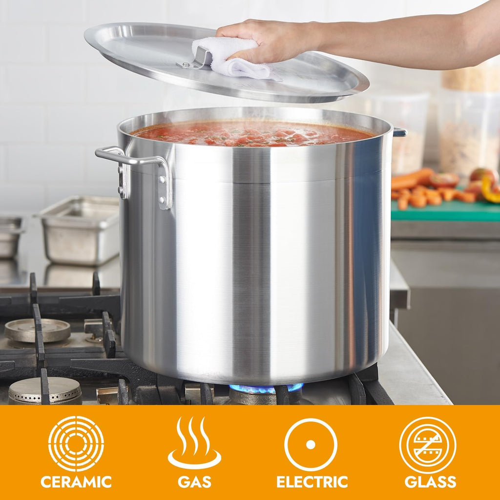 32 Quart Aluminum Stock Pot with Lid Y511663