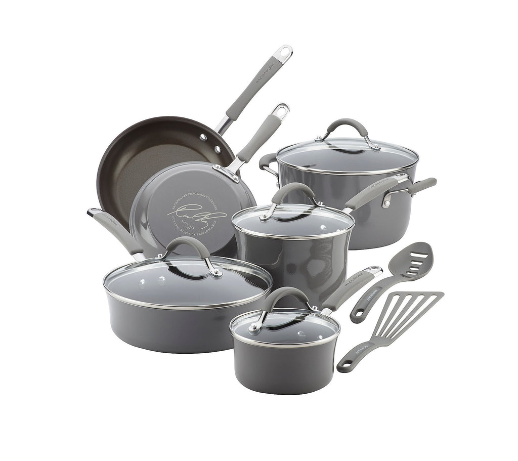 Sea Salt Gray 12-Piece Nonstick Cookware Set A37625