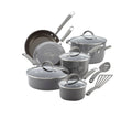 Sea Salt Gray 12-Piece Nonstick Cookware Set A37625