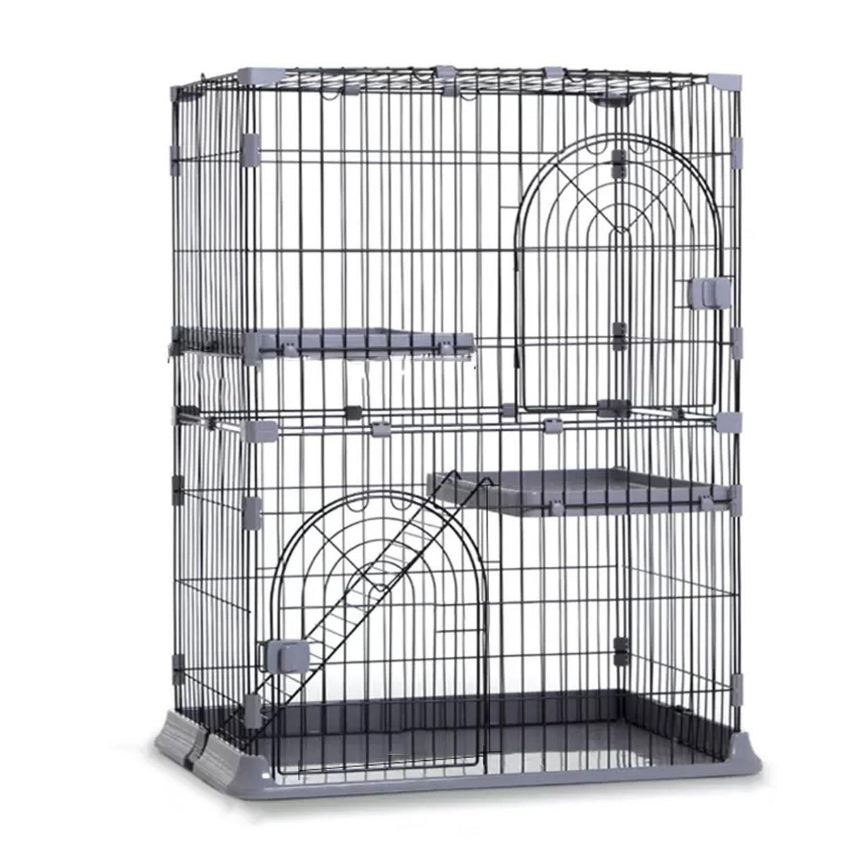 3/4-Tier Cat Cage Playpen with Hammock S1881