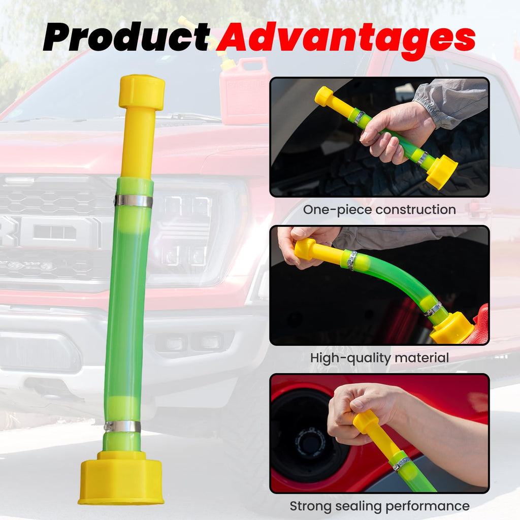 10'' Gas Can Spout Replacement Kit with Yellow Gas Caps F674