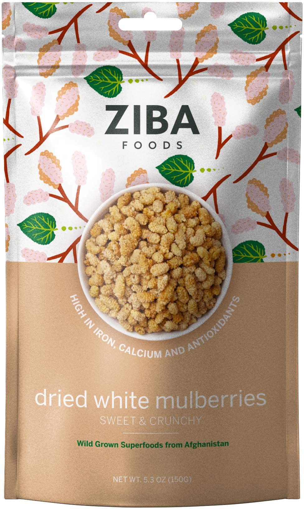 White Dried Mulberries 5.3oz O6345