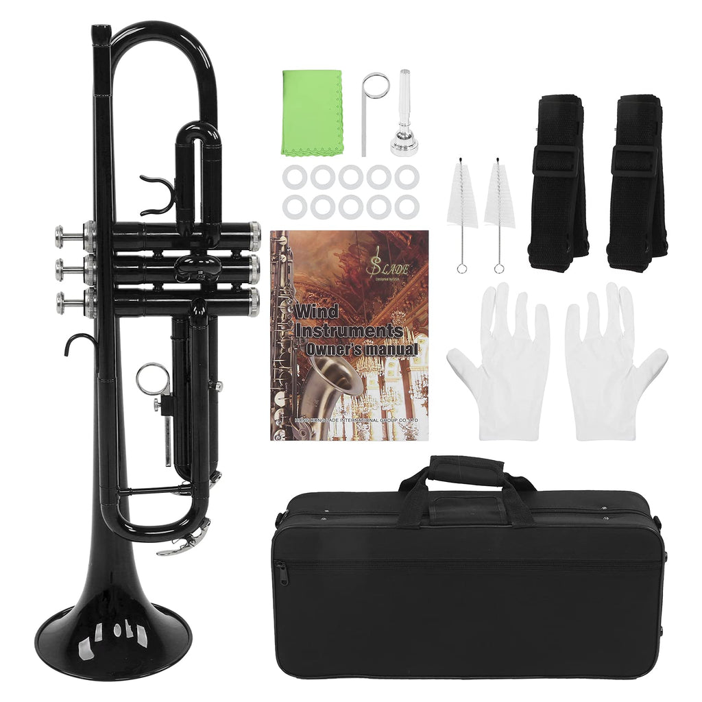 Bb Trumpet Set Brass Wind Instrument with Mouthpiece and Case M285157