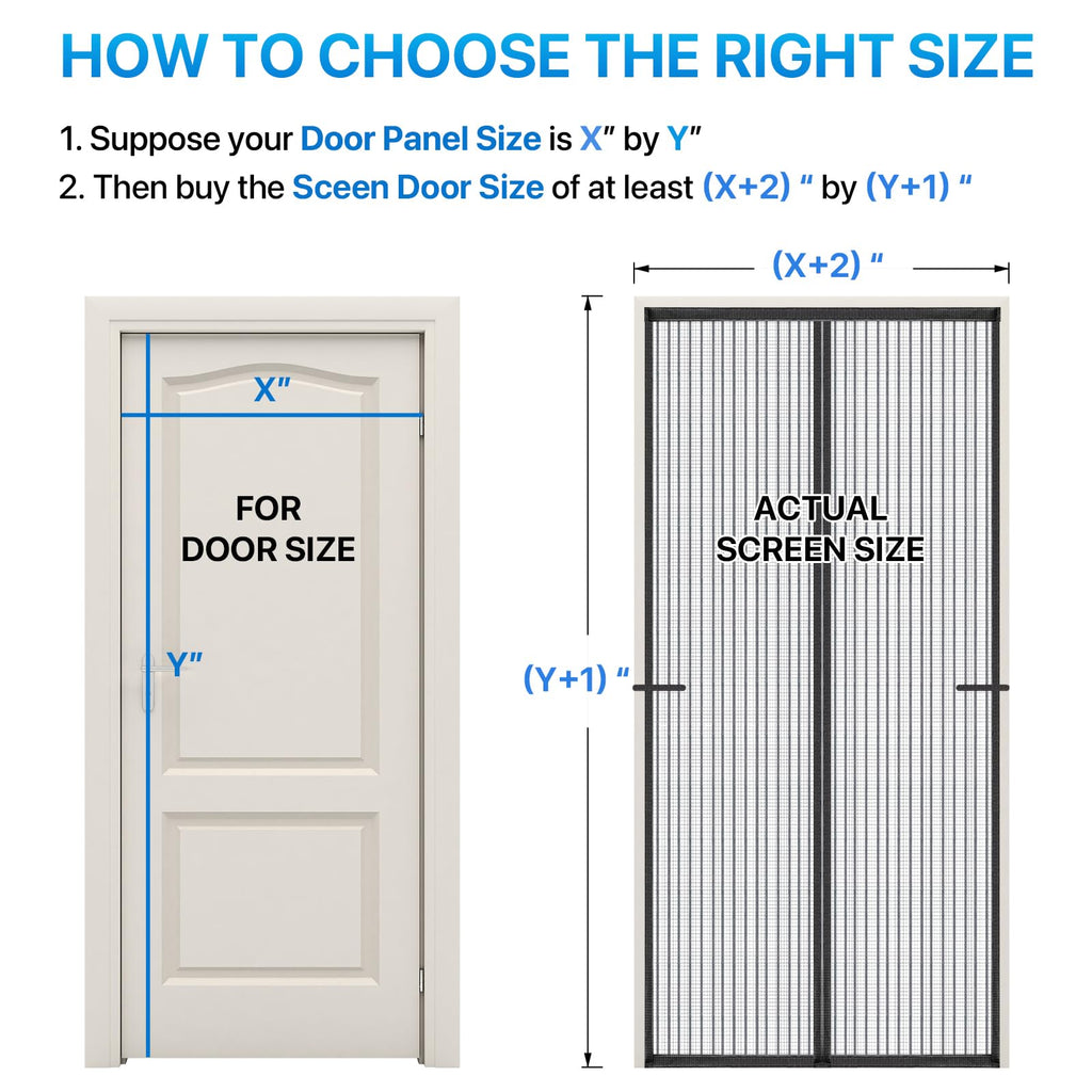 Magnetic Closure Fiberglass Screen Door Mesh 36 Inch X 82 Inch R62623
