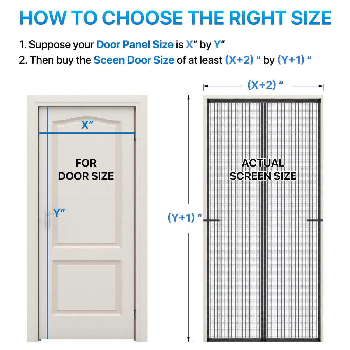 Magnetic Closure Fiberglass Screen Door Mesh 36 Inch X 82 Inch R62623