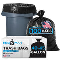 45 Gallon Heavy Duty Black Trash Bags 100 Count U90399