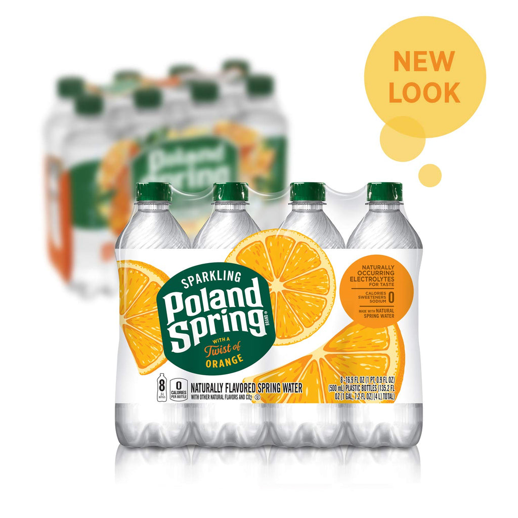 Sparkling Water Orange 16.9 oz Bottles Pack of 8 X640