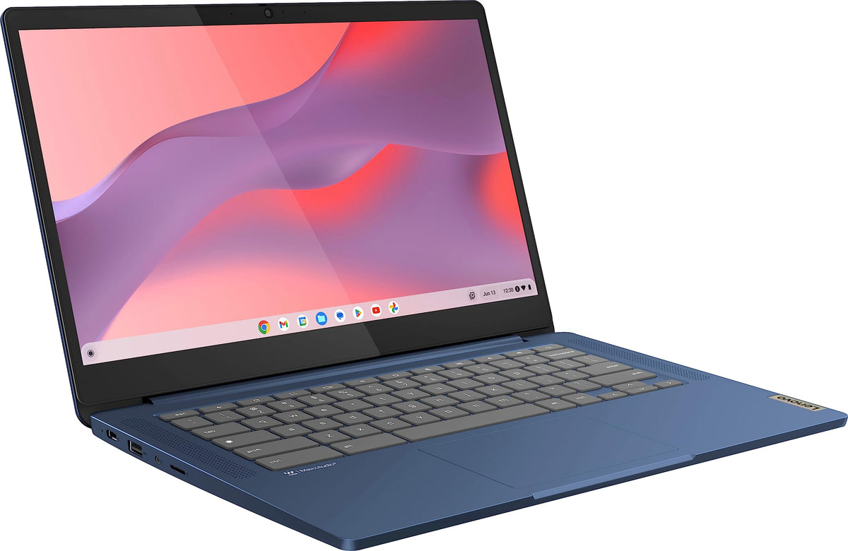 14'' FHD Touchscreen Slim Light Laptop Computer, 4GB RAM, 64GB eMMC, Chrome OS, Abyss Blue F3007