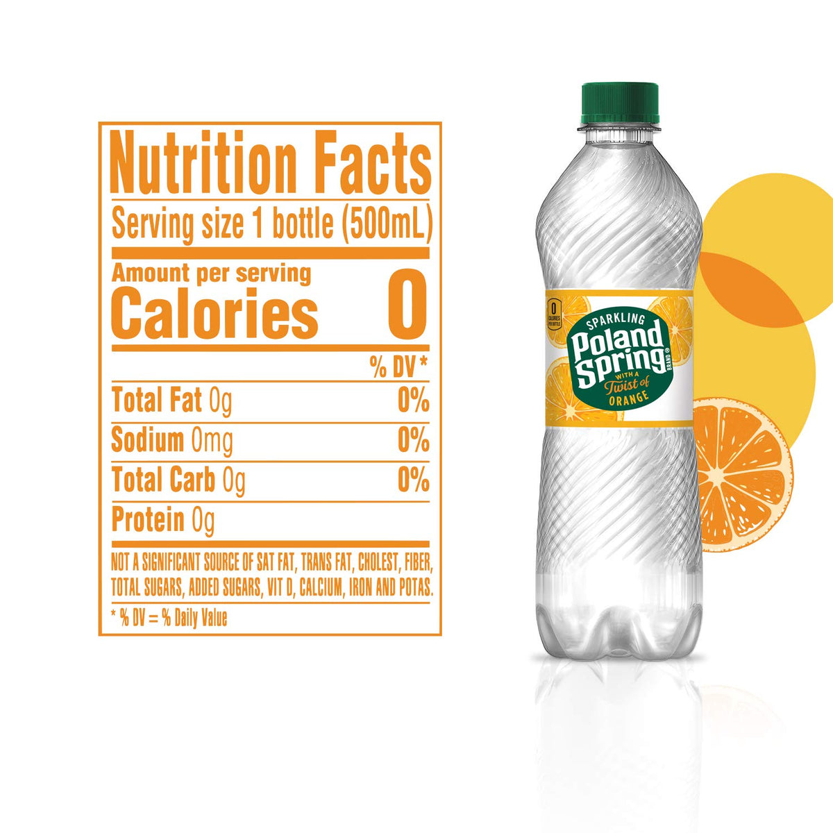 Sparkling Water Orange 16.9 oz Bottles Pack of 8 X640
