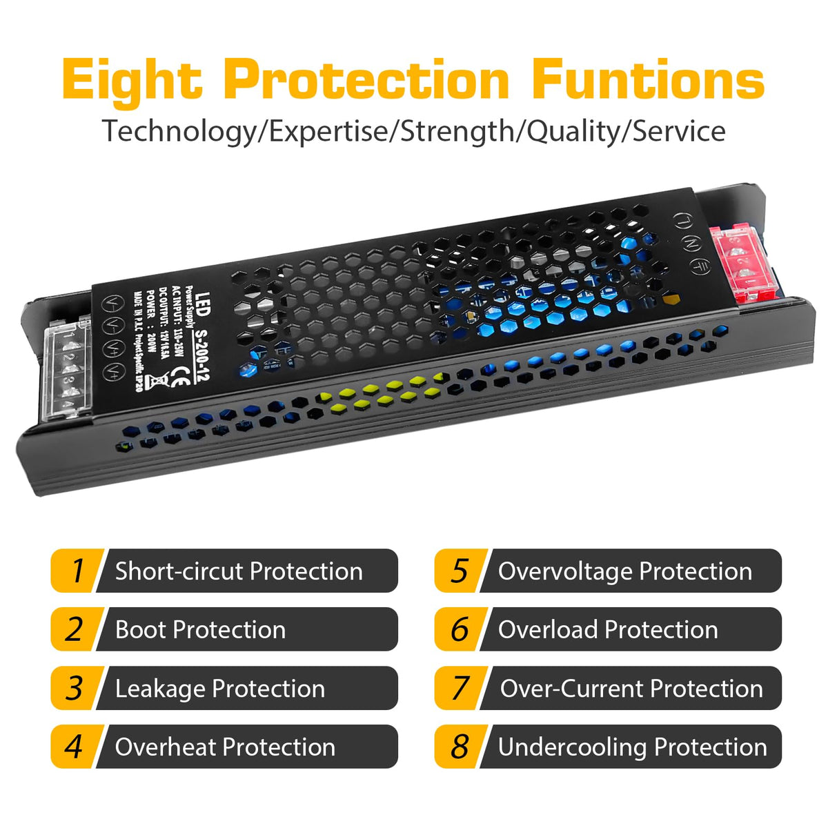 12V 200W Ultra Thin LED Power Supply R84854
