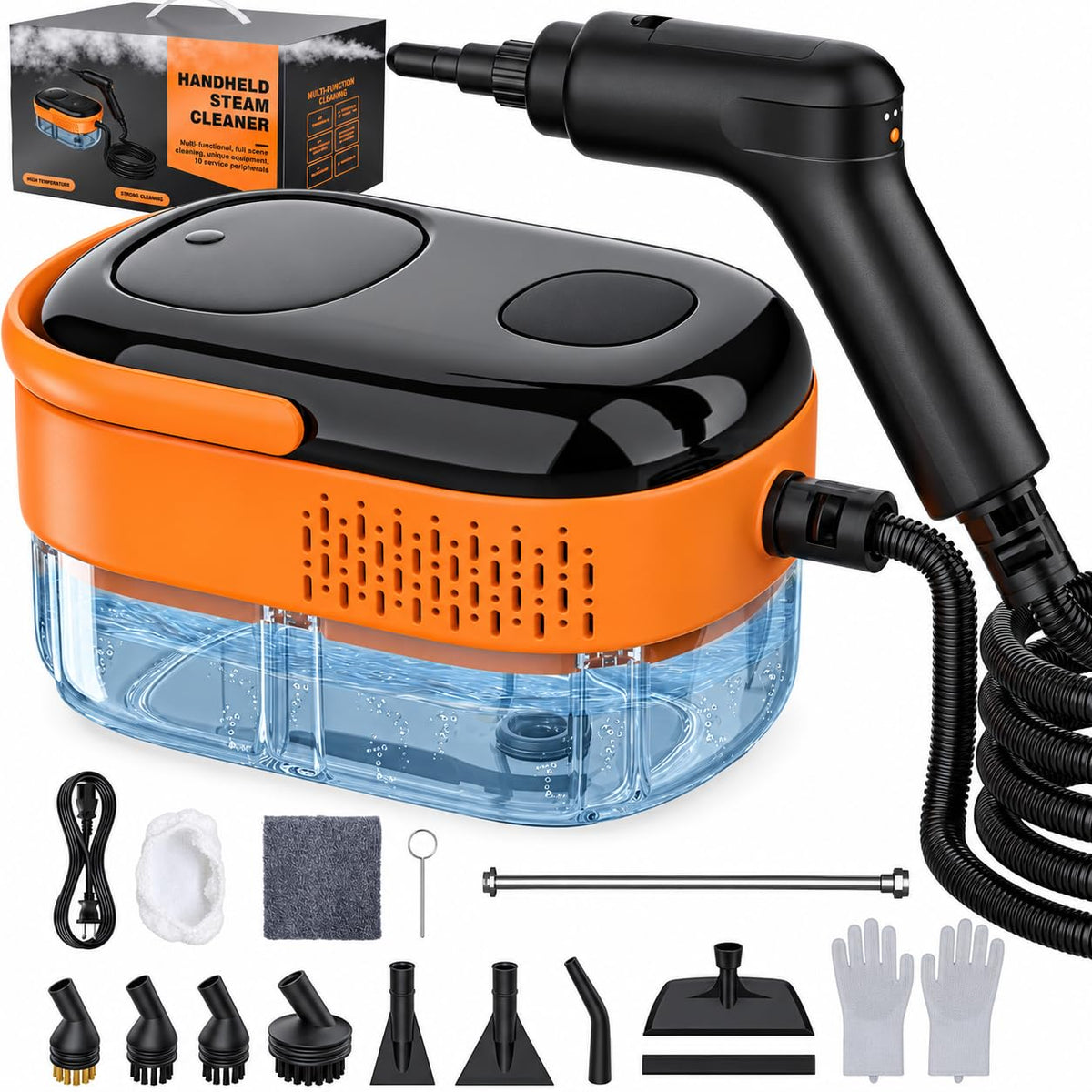 Portable Handheld Steam Cleaner with 16 Accessories R5874