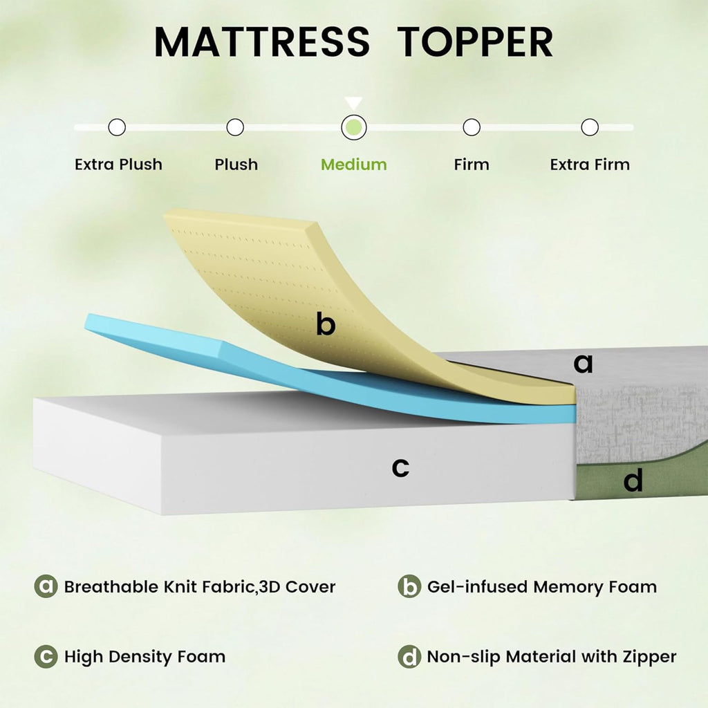 6 Inch Twin Size Cooling Gel Memory Foam Mattress Q109