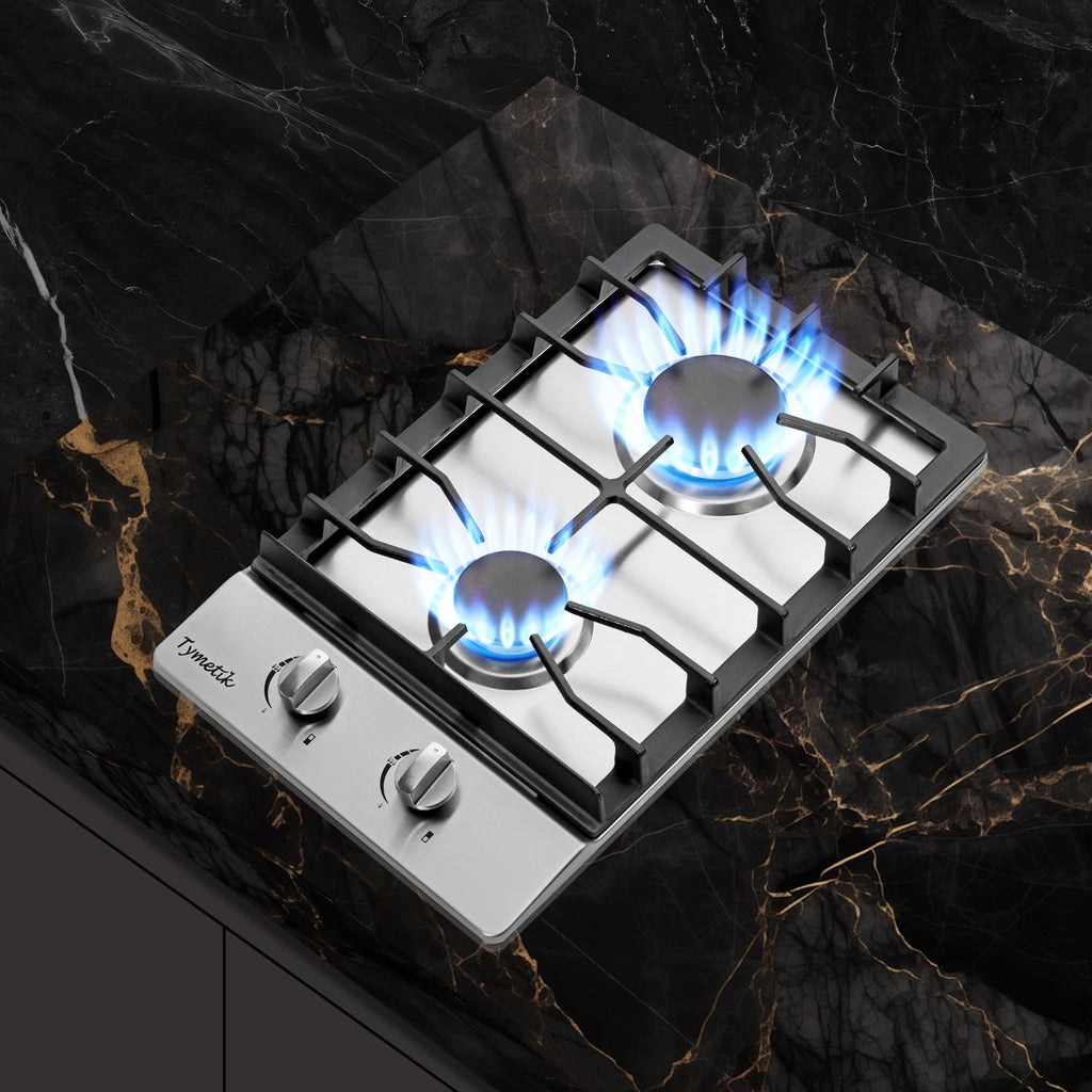 12 Inch 2 Burners Stainless Steel Gas Cooktop F123