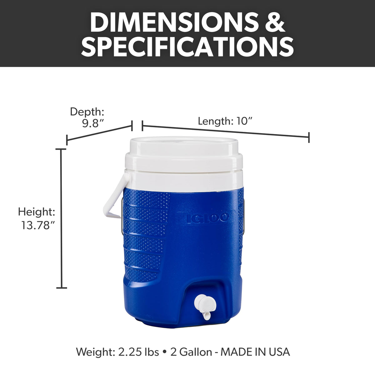 2 Gallon Insulated Portable Beverage Dispenser O861