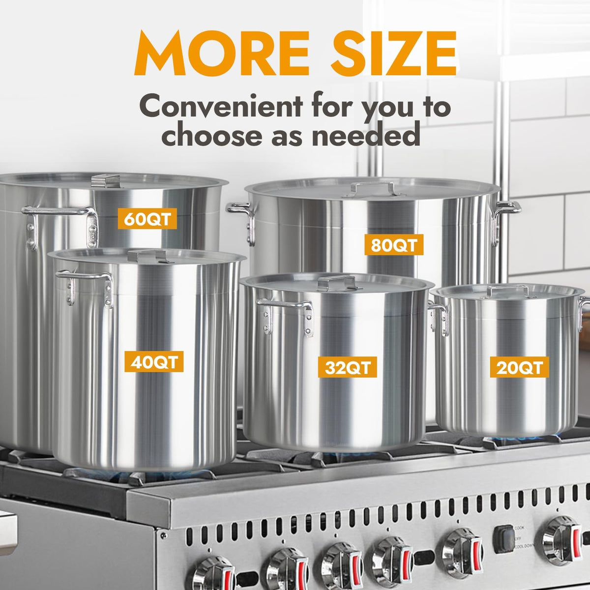 32 Quart Aluminum Stock Pot with Lid Y511663
