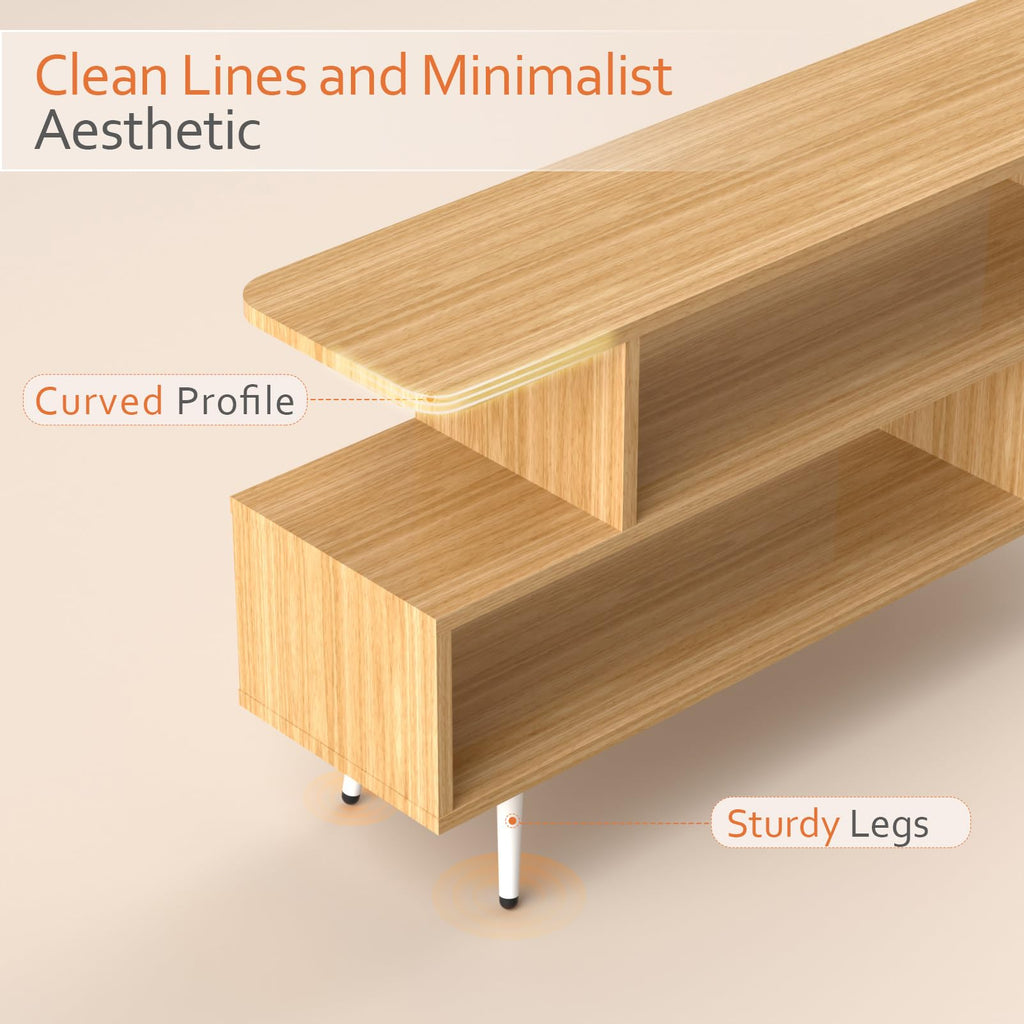 TV Stand with 3 Open Storage Shelf S321