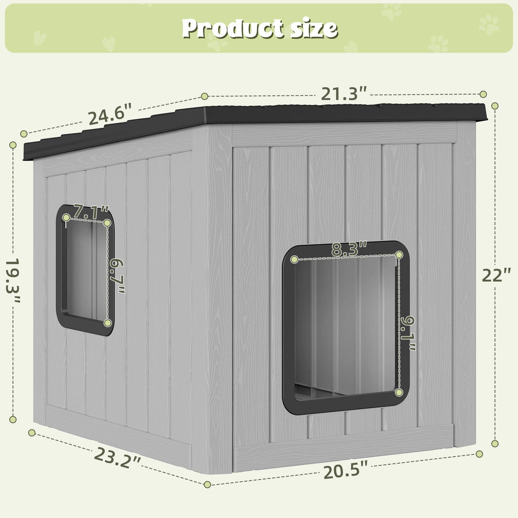 Weatherproof Outdoor Cat House with Air Holes Z22598