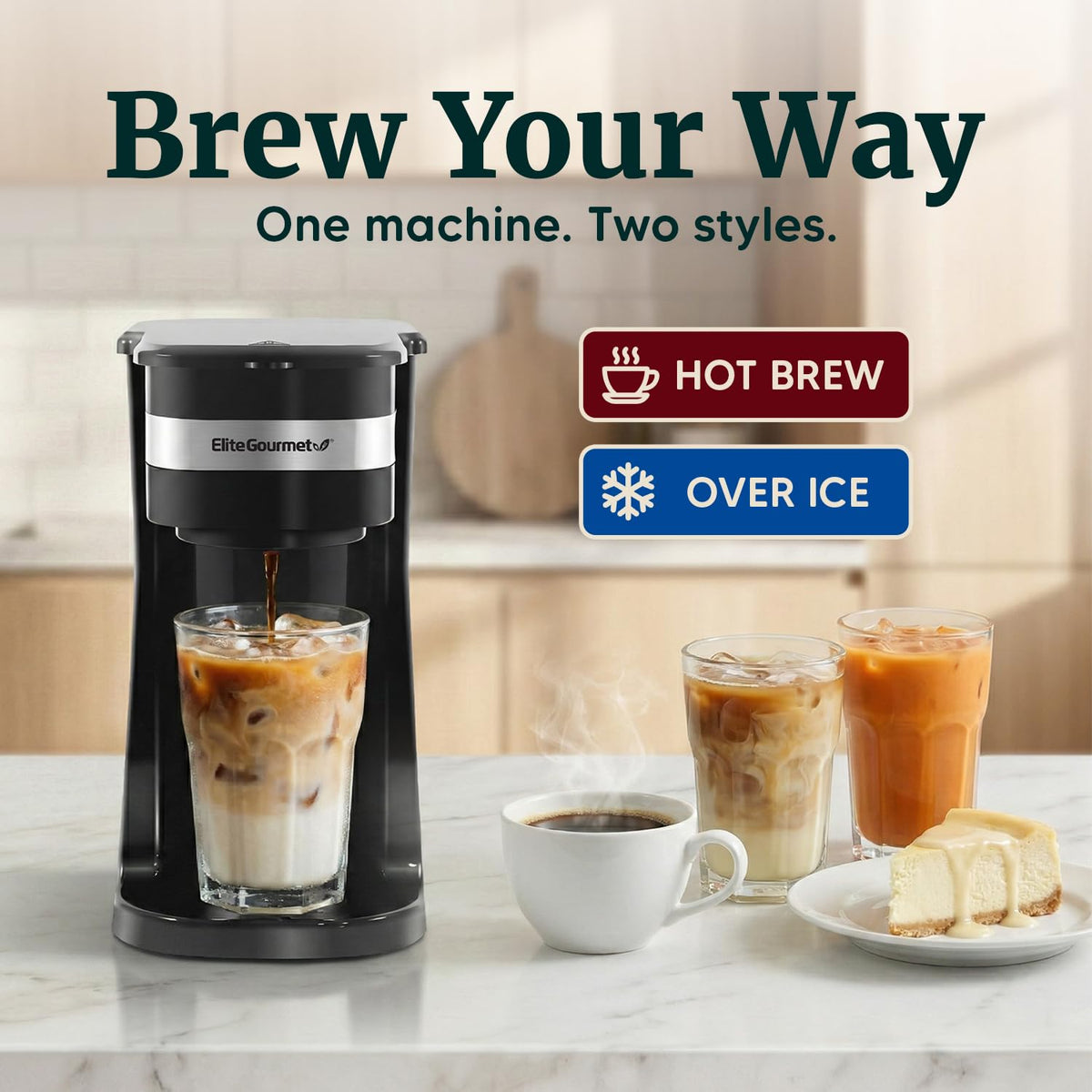 Black Single-Serve Compact Coffee Maker W594