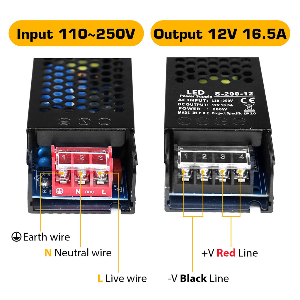 12V 200W Ultra Thin LED Power Supply R84854