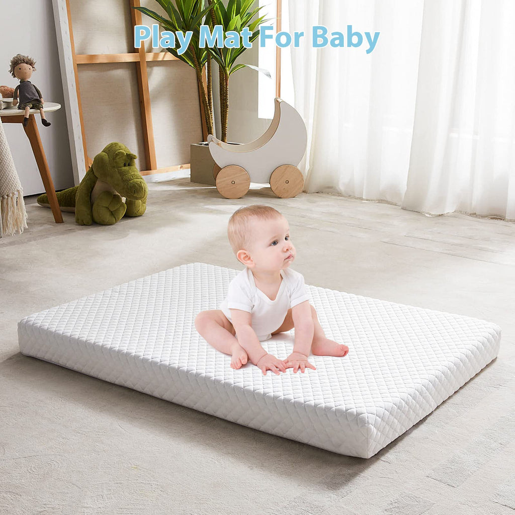 3" Waterproof Memory Foam Pack and Play Mattress White E18466