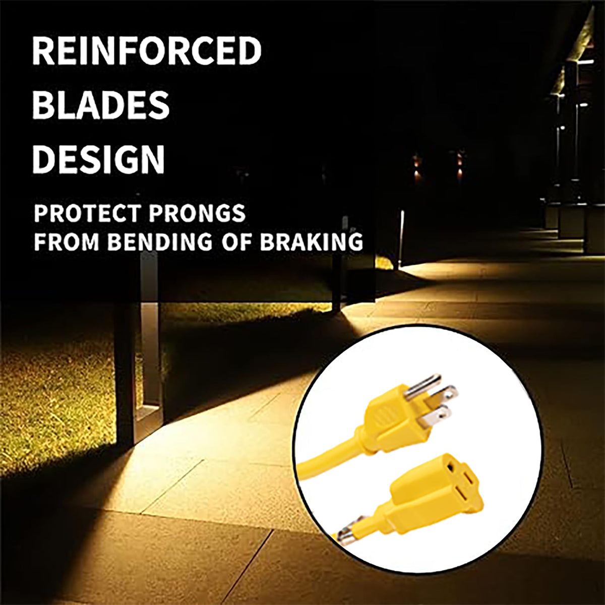 12 Gauge 12FT Yellow 3 Prong Extension Cord S63865