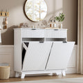 10 Gallon Tilt Out Trash Can Cabinet with Storage Drawer E235