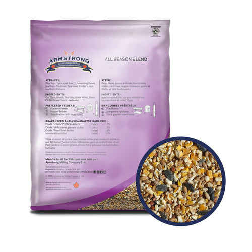 20 Pounds Bird Seed Blend with Cut Corn, Wheat, White & Red Millet, Black Oil Sunflower Seeds F8946
