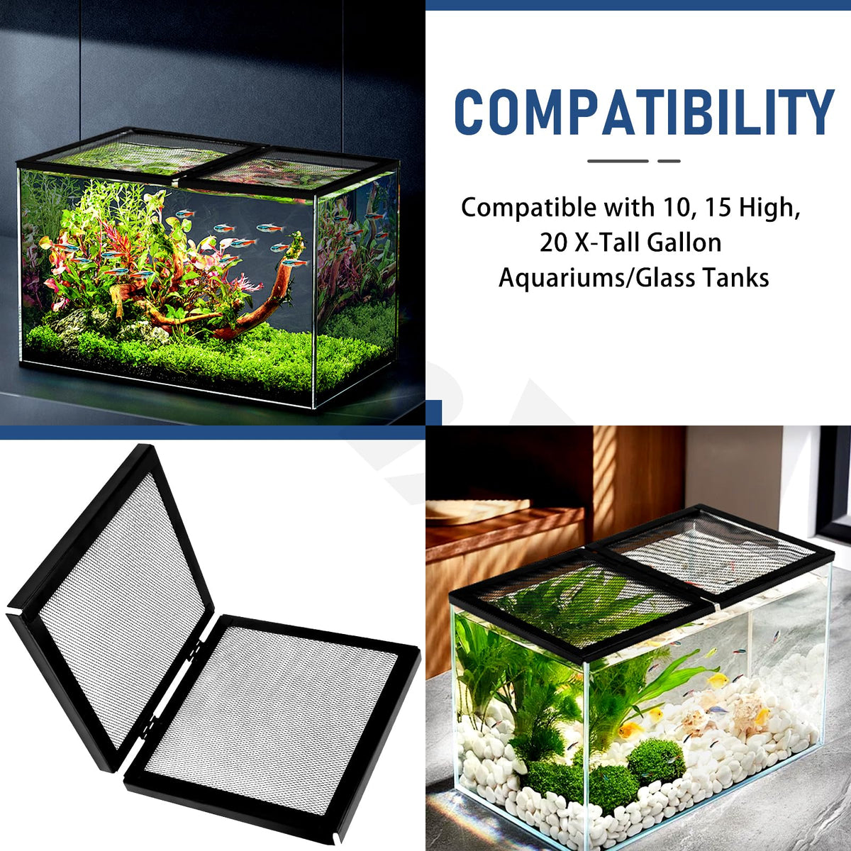 Hinged Door Aquarium Screen Cover M3697