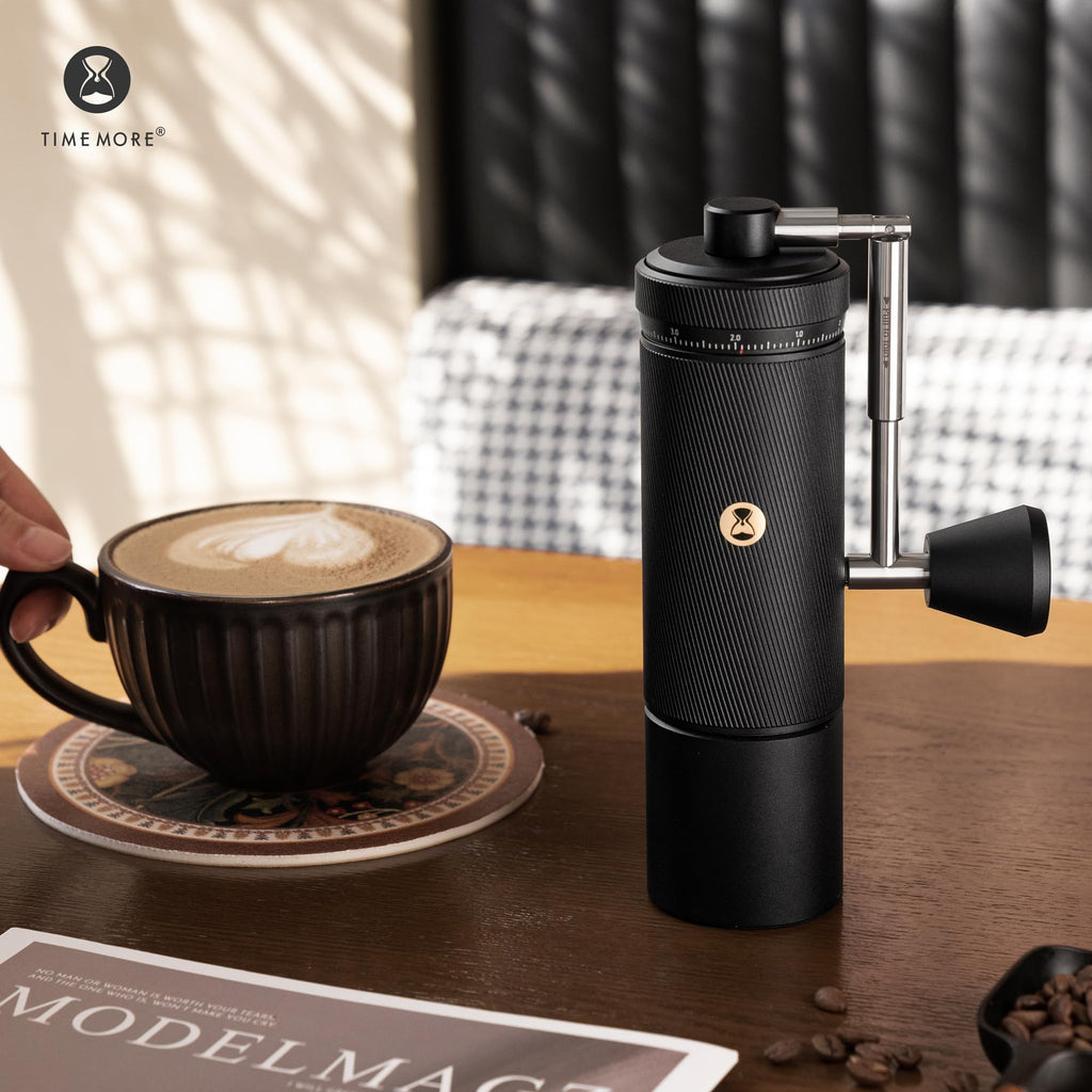 Manual Coffee Grinder with Stainless Steel Burr, Black L277